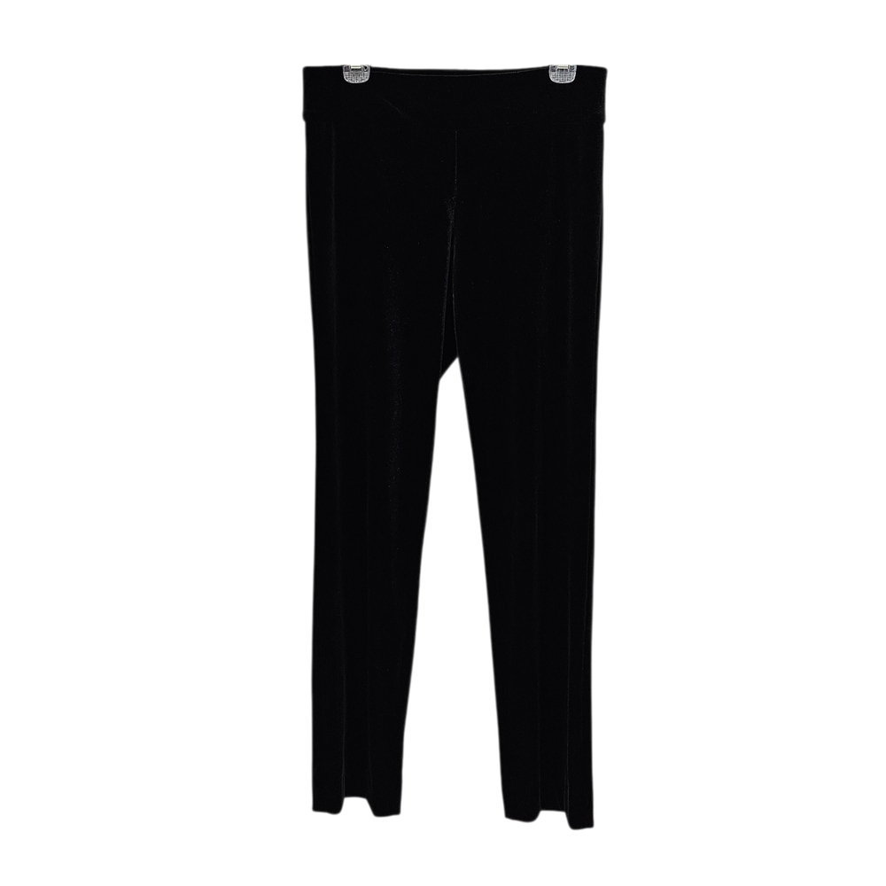 Krazy Larry Black Velvet Straight Leg Pants